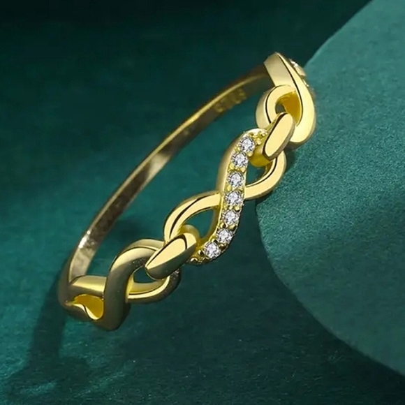 S925 Sterling Silver Infinity Band - Picture 2 of 4